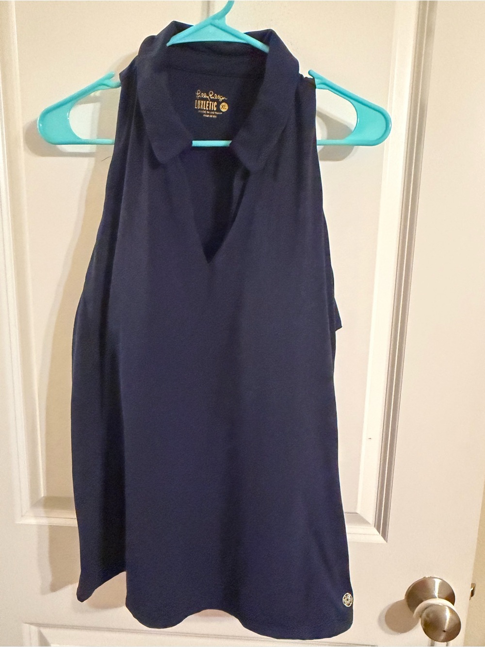 Lilly Pulitzer Navy Sleeveless Polo Tank